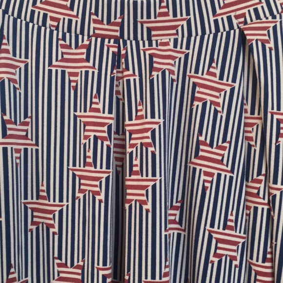 Patriotic Red, White & Blue, Stars & Stripes Skirt w/Pockets Sz XL NWT - Picture 2 of 6